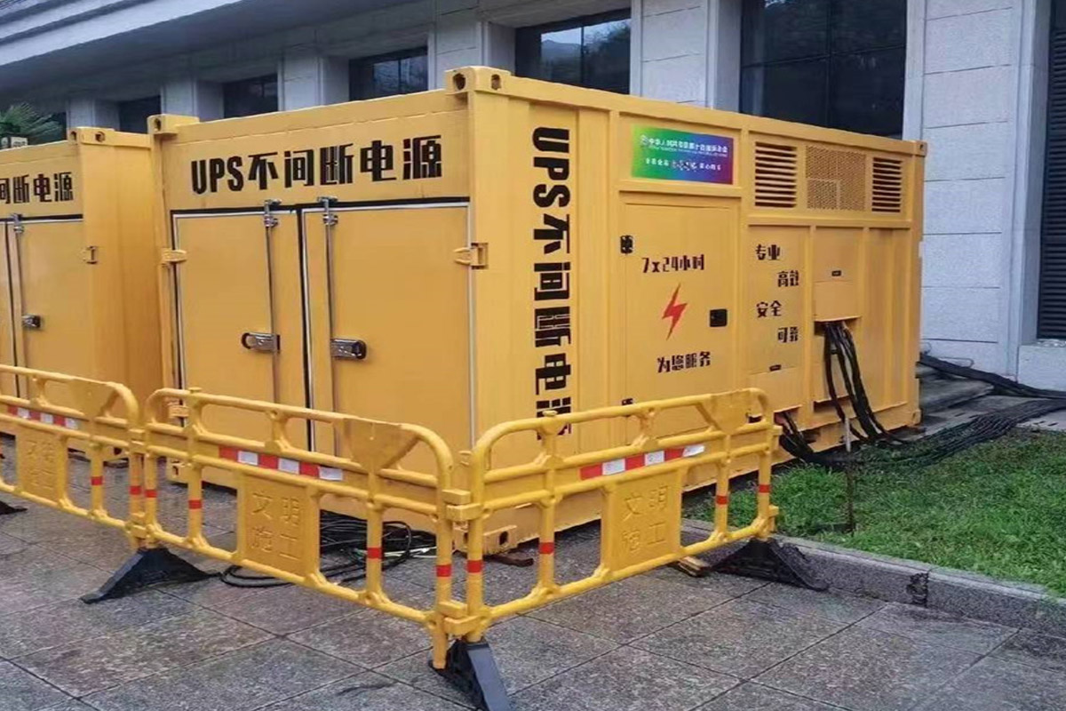 古丈发电机租赁施工现场